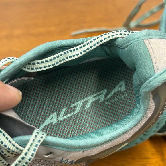 Altra Timp 4 Trail Running Shoes Womens Gray Teal Lace Up Sneakers Size 6 - Picture 11 of 14